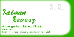 kalman revesz business card